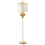 Trellis Floor Lamp - Gold Leaf / Cream