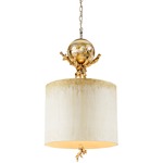 Trellis Pendant - Gold Leaf / Cream