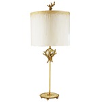 Trellis Table Lamp - Gold Leaf / Cream