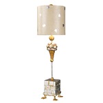 Pompadour X Table Lamp - Gold Leaf / Cream / Silver