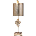 Cross Table Lamp - Silver Leaf / Silver Leaf