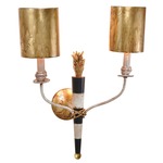 Flambeau Wall Light - Beige Patina / Gold Leaf