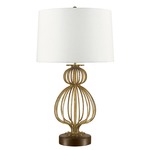 Lafitte Table Lamp - Gold Glaze / White Linen