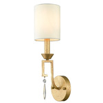 Lemuria Tall Wall Sconce - Distressed Gold / Ivory