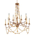 Mosaic Chandelier - Gold Leaf