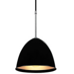 Classic Pendant - Matte Chrome / Black