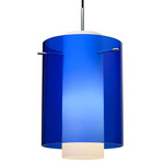 Rome Pendant - Chrome / Blue