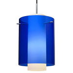 Rome Pendant - Chrome / Blue