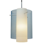 Rome Pendant - Chrome / Aqua