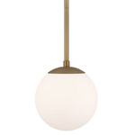 Niveous Pendant - Aged Brass / White