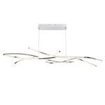 Divergence Linear Chandelier - Chrome / White