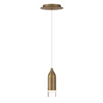 Action Mini Pendant - Aged Brass / White