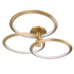 Solaris Pendant - Aged Brass / White