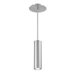 Caliber Outdoor Pendant - Brushed Aluminum / White