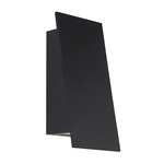Slant Outdoor Dark Sky Wall Light - Black / Opal