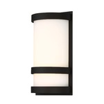 Latitude Outdoor Wall Light - Black / Opal