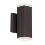 Block Outdoor Wall Light - Bronze / Clear