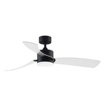 SculptAire Ceiling Fan with Light - Black / Opal