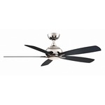 Doren Ceiling Fan with Light - Polished Nickel / Opal