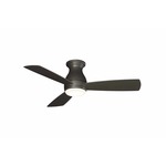 Hugh Hugger Indoor / Outdoor Ceiling Fan with Light - Matte Greige / Opal