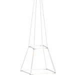 Z-Bar Rise Square Pendant - Matte White