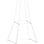 Z-Bar Rise Square Pendant - Matte White