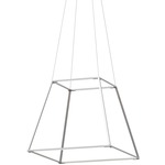 Z-Bar Rise Square Pendant - Silver