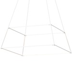 Z-Bar Rise Square Pendant - Matte White