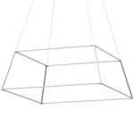 Z-Bar Rise Square Pendant - Silver