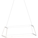 Z-Bar Rise Rectangle Pendant - Matte White