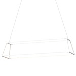 Z-Bar Rise Rectangle Pendant - Matte White