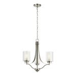 Elmwood Park Chandelier - Brushed Nickel / Satin Etched