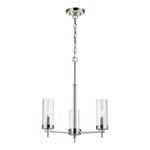 Zire Chandelier - Brushed Nickel / Clear