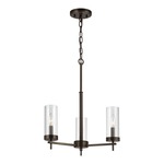 Zire Chandelier - Brushed Oil Rubbed Bronze / Clear