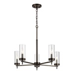 Zire Chandelier - Brushed Oil Rubbed Bronze / Clear