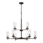 Zire Chandelier - Brushed Oil Rubbed Bronze / Clear