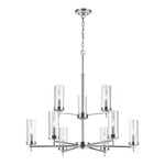 Zire Chandelier - Chrome / Clear