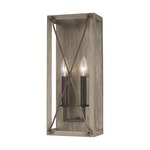 Thornwood Wall Sconce - Washed Pine / Weathered Iron