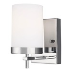 Zire Wall Sconce - Chrome / Etched Glass