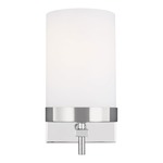 Zire Wall Sconce - Chrome / Etched Glass