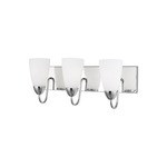 Seville Bathroom Vanity Light - Chrome / Etched White