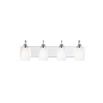 Seville Bathroom Vanity Light - Chrome / Etched White