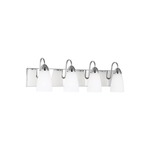 Seville Bathroom Vanity Light - Chrome / Etched White