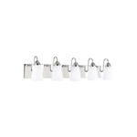 Seville Bathroom Vanity Light - Chrome / Etched White