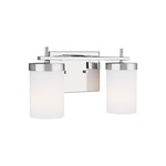 Zire Bathroom Vanity Light - Chrome / Etched Glass