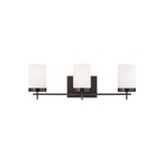 Zire Bathroom Vanity Light - Brushed Oil Rubbed Bronze / Etched Glass