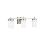 Zire Bathroom Vanity Light - Brushed Nickel / Etched Glass