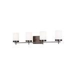 Zire Bathroom Vanity Light - Brushed Oil Rubbed Bronze / Etched Glass