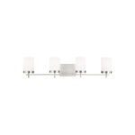 Zire Bathroom Vanity Light - Brushed Nickel / Etched Glass