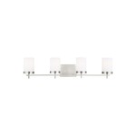 Zire Bathroom Vanity Light - Brushed Nickel / Etched Glass